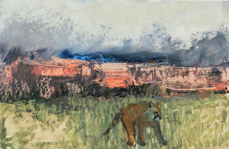 Mary Vernon, ‘Pink Canyon with Mountain Lion’, 2022