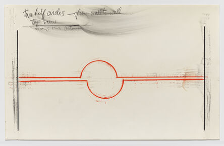 Stephen Antonakos, ‘Two Half Circles - From Wall to Wall, Top View’, 1969