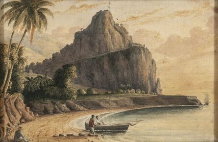 John Herbert Caddy, ‘Three Topographical Views of the West Indies: Two Depicting Brimstone Hill, St. Kitts, One Depicting The Pitons or Sugar Loaves, St. Lucia’