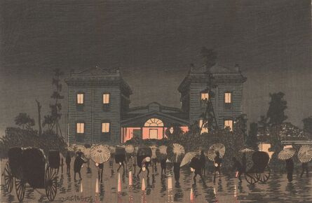 Kobayashi Kiyochika 小林清親, ‘Shinbashi Station’, Meiji era-1881