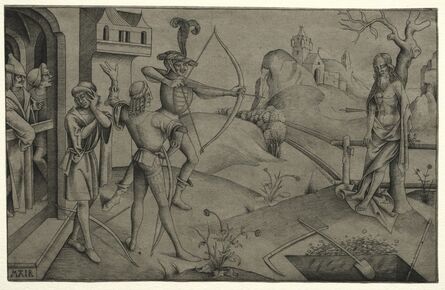 Mair von Landshut, ‘The King's Sons Shooting at their Dead Father's Body’, 1495-1504