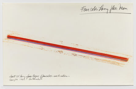 Stephen Antonakos, ‘Four Color Long Floor Neon’, 1969