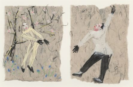 Nicolas Africano, ‘Untitled Diptych (Studies for Petrouchka)’, 1984