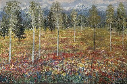 Michele Cascella, ‘Flowering alpine forest’, ca. Anni 70