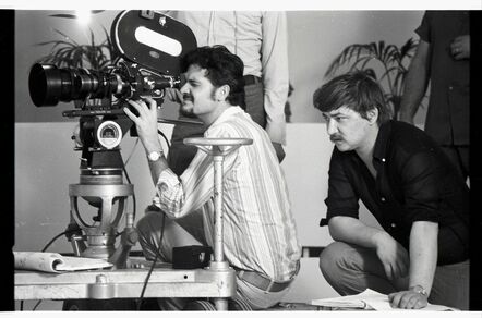 Peter Gauhe, ‘Rainer Werner Fassbinder and Michael Ballhaus on the set of "Beware of a Holy Whore"’, 1970-1971