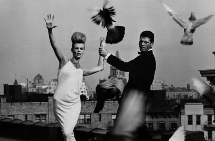 Bert Stern, ‘Rooftops: Dress by Ceil Chapman and collar by Lilly Dache, VOGUE’, 1962