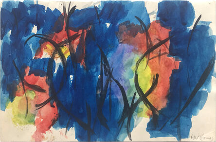 Alma Thomas, ‘Untitled (Blue, black, red, yellow green and violet)’, Undated 