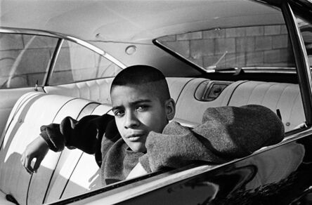 Joseph Rodriguez, ‘Javier in his dead uncle’s car, Boyle Heights, Los Angeles, CA’, 1993