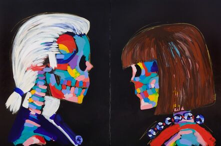 Bradley Theodore, ‘Karl and Anna Face Off (Diptych)’, 2016