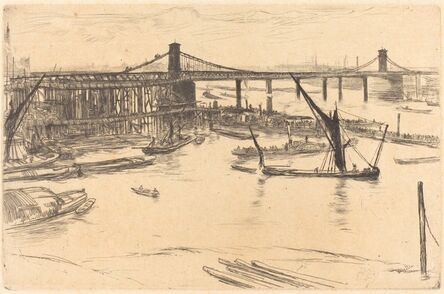 James Abbott McNeill Whistler, ‘Old Hungerford Bridge’, 1861