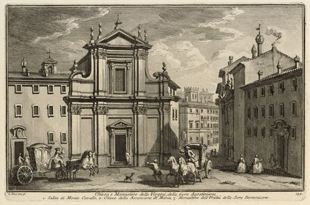 Giuseppe Vasi, ‘Chiesa e Monastero delle Vergini, delle Suori Agostiniane’, 1747-1801