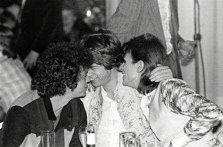 Mick Rock, ‘Reed, Bowie, Jagger Cuddling’, 1973