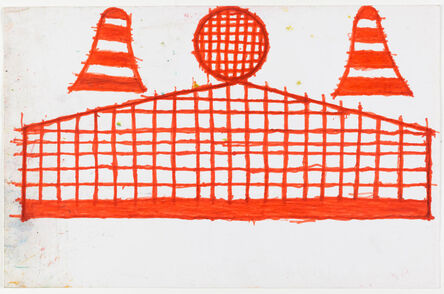 Evelyn Reyes, ‘Fence with Bell (Red and Black)’, 2003