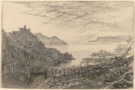 Edward Lear, ‘View of a Bay from a Hillside (Amalfi)’, 1884/1885