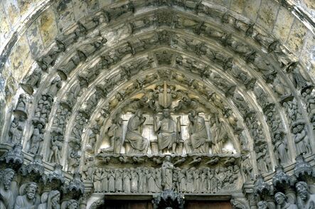 ‘Chartres Cathedral: Deesis and Last Judgment, detail of tympa- num and archivolts of S. transept, C. portal’, ca. 1215-1220