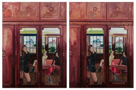 Li Qing 李青 (b. 1984), ‘Spot The Difference •Rear Windows （There are 6 differences in the two  paintings)’, 2019-2020