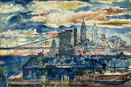David Burliuk, ‘City Skyline’, ca. 1925