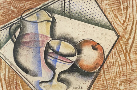 Donald Deskey, ‘Pitcher, Glass, and Apple’, ca. 1925