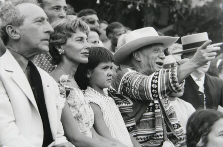 René Burri, ‘Jean Cocteau and Pablo Picasso at the bullfight arena, Valloris, France’, 1957