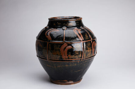 Shōji Hamada, ‘Large jar, tenmoku glaze with finger swipe decoration’, 19th Century