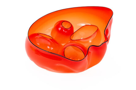 Dale Chihuly, ‘Dale Chihuly Five Piece Red Basket Set Signed Hand Blown Glass Art’, 2000