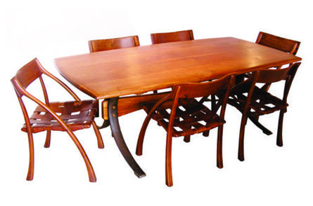 Arthur Espenet Carpenter, ‘Chi Table shown with 6 “Wishbone” chairs signed ESPENET ‘70’, 1969-1970