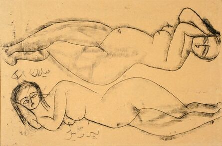 Parviz Tanavoli, ‘Two Reclining Nudes’, 1958