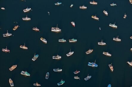 Alex Maclean, ‘Directionless Lobster Boats, Tremont, ME’, 2010