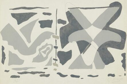 Georges Braque, ‘Fenêtre II: Oiseaux Gris (from Si Je Mourais Là-Bas)’, 1962