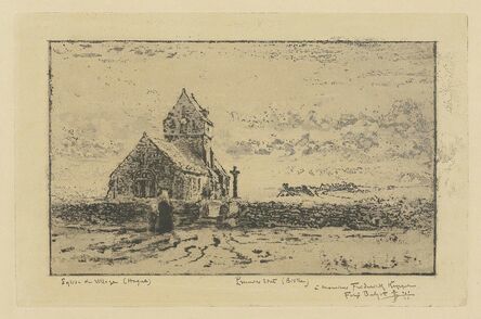 Félix Hilaire Buhot, ‘Eglise de Jobourg’, 1887