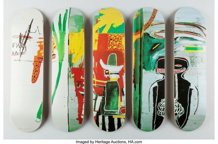 Jean-Michel Basquiat, ‘Untitled, set of five skateboard decks (Open Edition)’, 2017