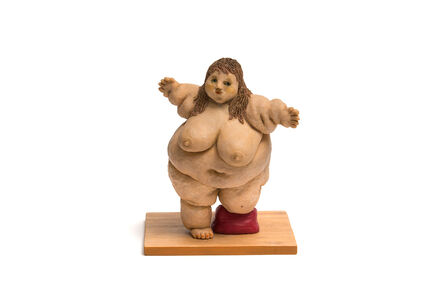 Chris Mason, ‘Yellow Phase SSBBW Marigold in nude  with her knee on puffé’, 2020