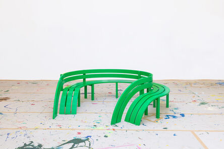 Jeppe Hein, ‘Green Modified Social Bench #01’, 2023