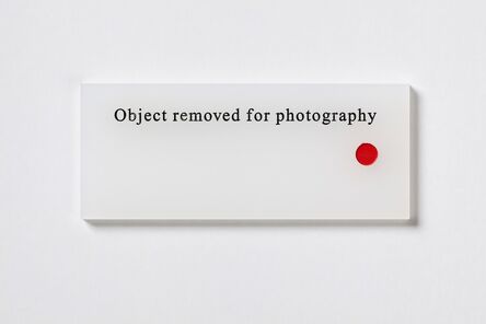 Anna Blessmann and Peter Saville, ‘Object removed for photography’, 2008