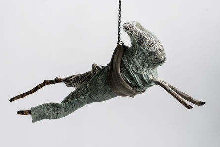 Elizabeth Jordan, ‘Sculpture of hare suspended from chain: 'Children 9'’, 2020