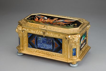 Samson Wertheimer, ‘Pietra Dura mounted ormolu casket’, 1856-1860