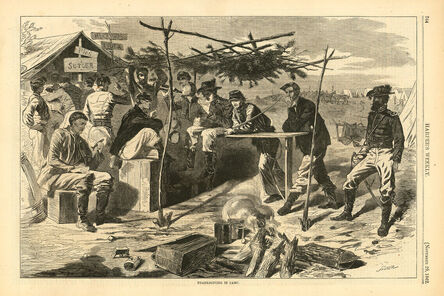 Winslow Homer, ‘Thanksgiving in Camp.’, 1862