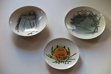 Wifredo Lam, ‘Albisola Ceramics - set of three plates, 7" and 9"’, 1970