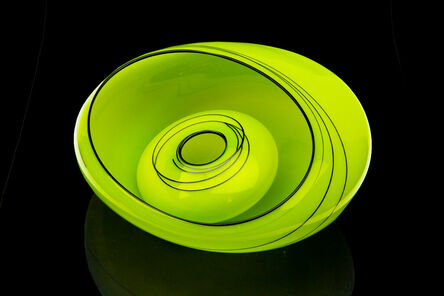 Dale Chihuly, ‘Dale Chihuly Vienna Green Basket Hand Blown Glass Sold Out Signed Edition’, 2008