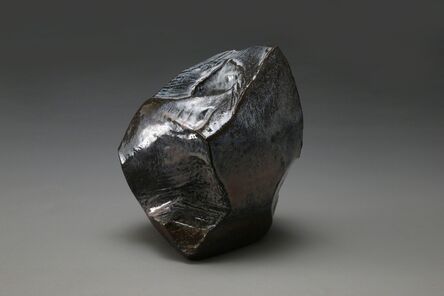 Kaneta Masanao, ‘Angled, scooped-out, rock-like vessel with Hagi and ash glazed with deep pink and dark brown colorations ’, 2014