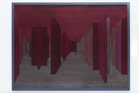 Janaina Mello Landini, ‘Labirintos Rizomáticos série II D - vermelho [red]’, 2014