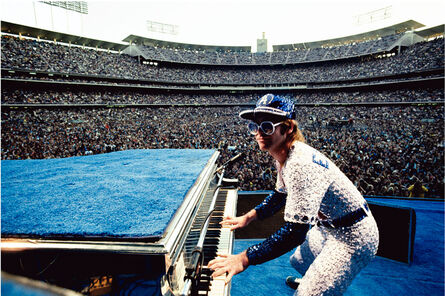 Terry O'Neill, ‘Elton John at Dodger Stadium, Estate Edition’, 1975