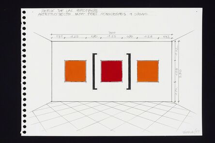 Horacio Zabala, ‘Anteproyecto para tres monocromos y signo’, 2011