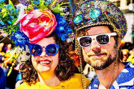 Mitchell Funk, ‘Outrageous Flowers Colorful Hats at Easter Parade’, 2023