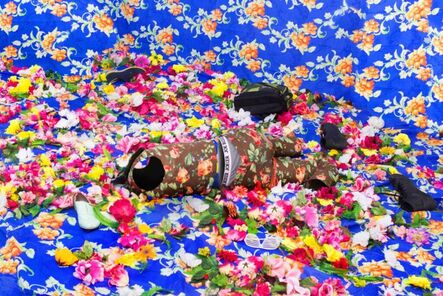Ebony G. Patterson, ‘Untitled (Among the weeds, backpack, shoes, and stones)’, 2015/2018