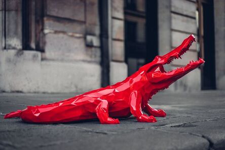Richard Orlinski, ‘Crocodile Facette Rouge’, 2022