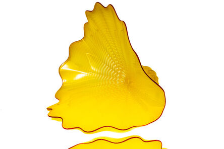 Dale Chihuly, ‘Dale Chihuly Original Buttercup Yellow Persian with Blood Red Lip Wrap Hand Blown Glass Art’, 1987