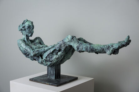 Richard Tosczak, ‘Arethusa immerses herself in the Alpheus river  - figurative, bronze statuette’, 2015