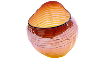 Dale Chihuly, ‘Chihuly Signed Coral Basket Hand Blown Contemporary Glass Sculpture’, 1998