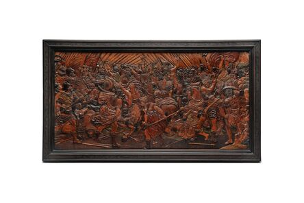 Johann Georg Fischer, ‘The Battle of the Amazons in Relief Intarsia’, Eger or Dresden-ca 1650